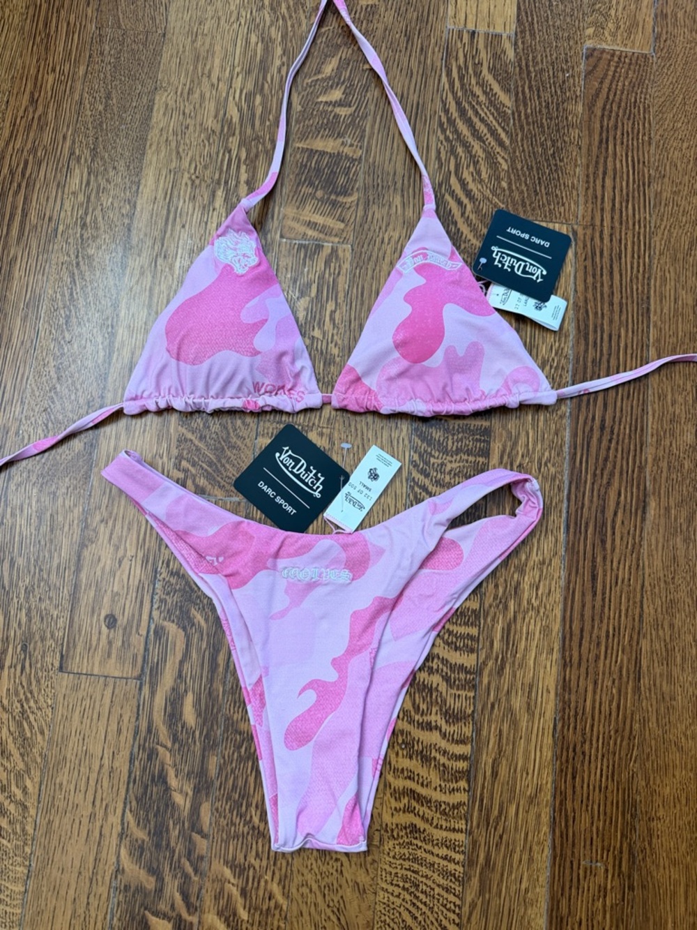 Von Dutch Pink Camo Chopper Nikita Bikini Set